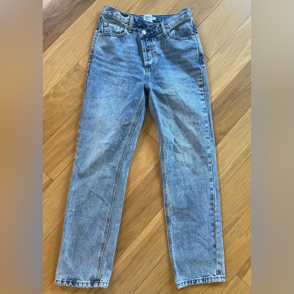 Princess Polly Asymmetric straight leg jeans
